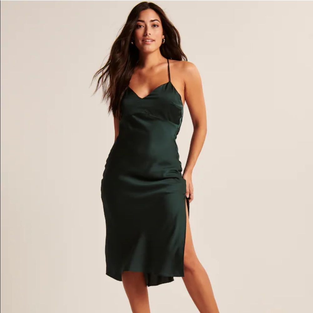 Satin midi dress